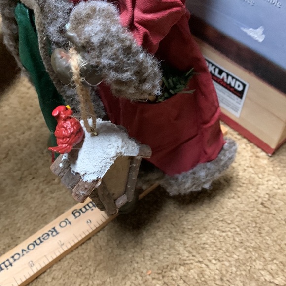 Kirkland Signatures Fabric Mache Classical Santa w/ tiny laying Reindeer Vintage - Picture 14 of 16